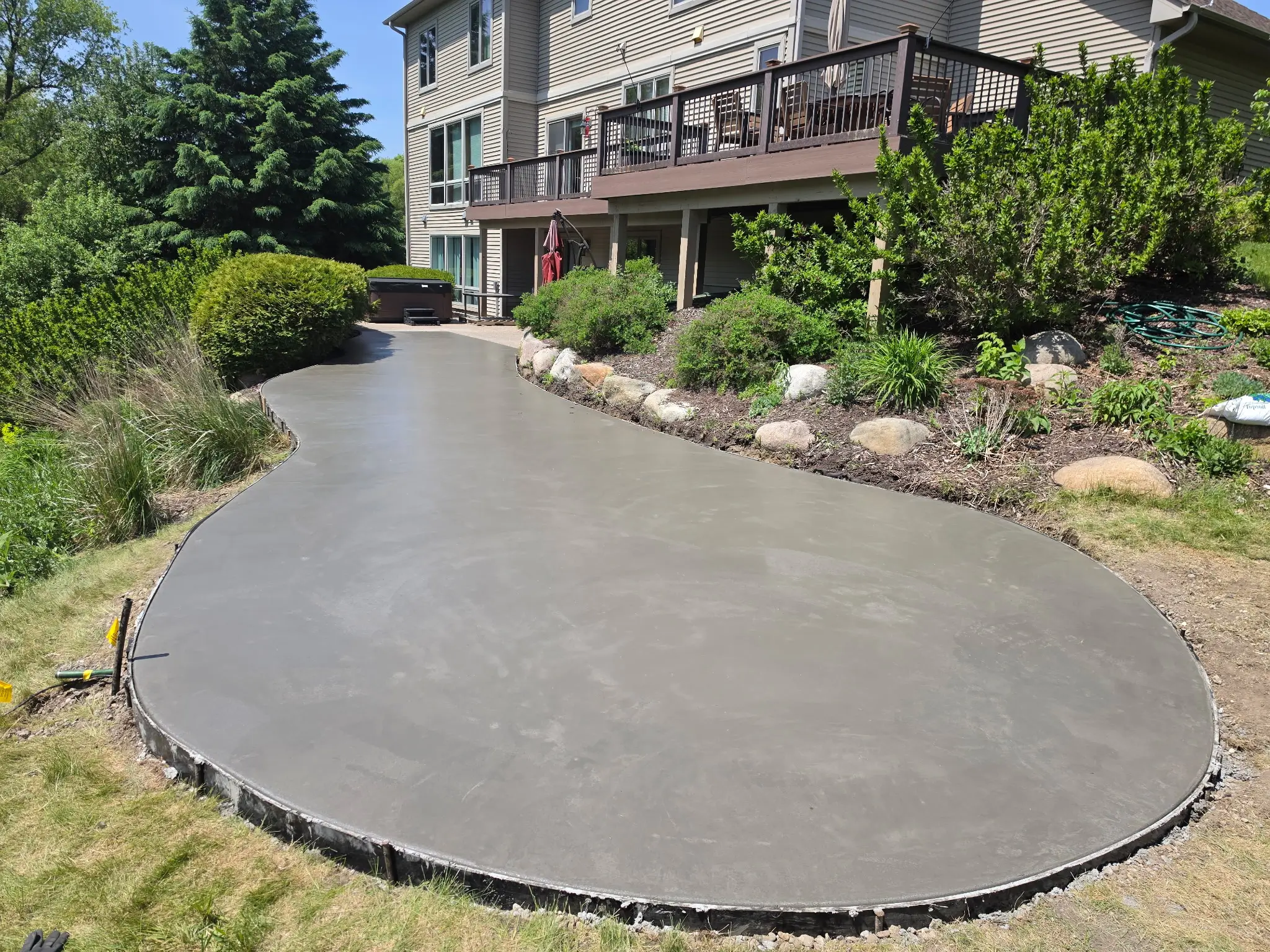 Custom Concrete Wave Patio